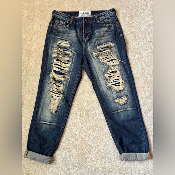 Soho Babe Distressed Ankle Denim Made in the U.S. Jeans Junior’s 7 - Picture 2 of 16